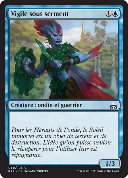 Vigile sous serment, carte Magic RIX 58 — extension Les combattants d'Ixalan