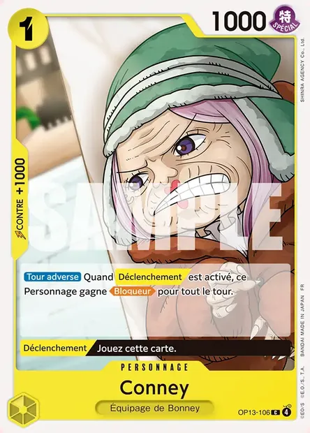 Conney, carte One Piece OP13-106 — extension SUCCESSEURS