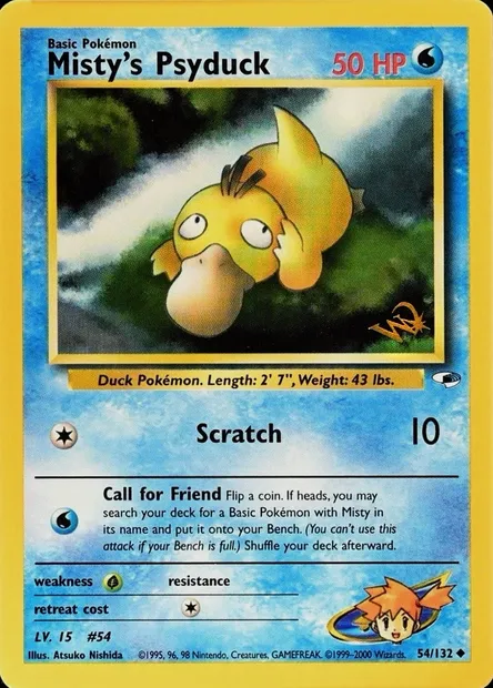 Misty's Psyduck Lv.15, Pokémon card W 054 — W Promos set