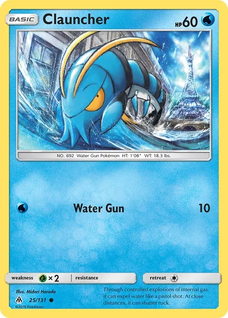 Clauncher, Pokémon card FLI 25 — Forbidden Light set