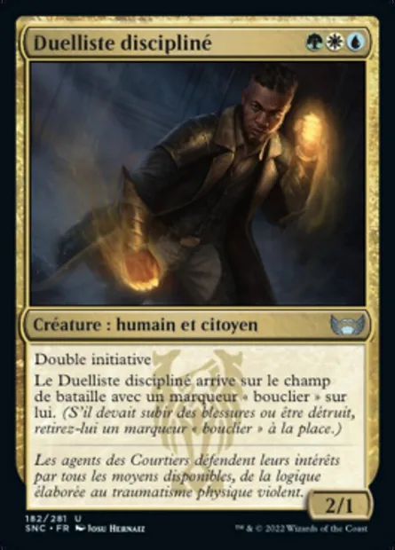 Duelliste discipliné, carte Magic SNC 182 — extension Les rues de la Nouvelle-Capenna
