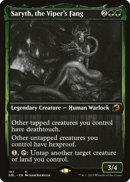 Saryth, croc de la vipère, carte Magic DBL 197 — extension Innistrad : Double Programme