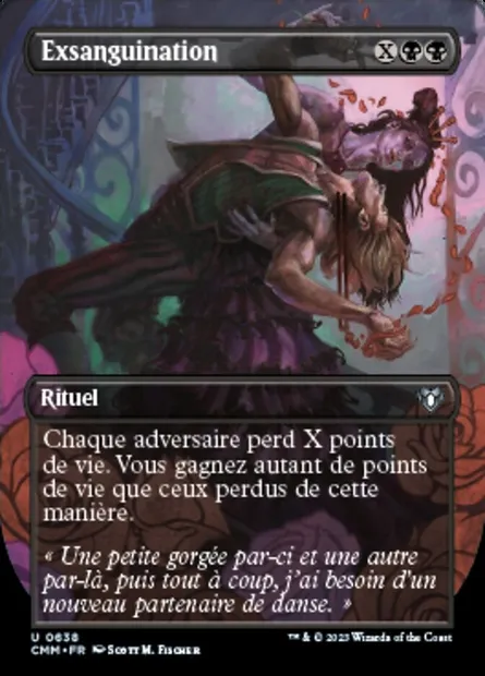 Exsanguination, carte Magic CMM 638 — extension Commander Masters