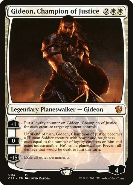 Gideon, Champion of Justice, Magic card C21 93 — Commander 2021 set