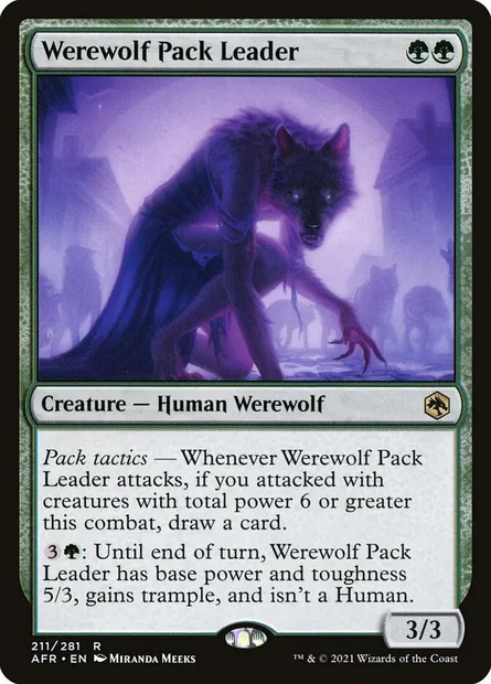Werewolf Pack Leader, Magic card AFR 211 — Adventures in the Forgotten Realms set