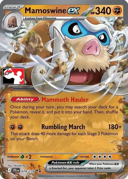 Mamoswine ex, Pokémon card PPS 079-4 — Play! Pokémon Prize Pack Series set