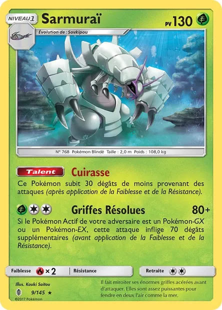 Sarmuraï, carte Pokémon GRI 9 — extension Gardiens Ascendants