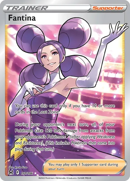 Fantina, Pokémon card LOR 191 — Lost Origin set
