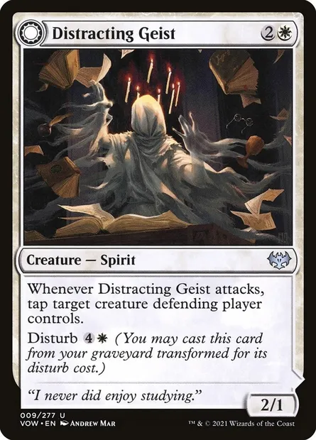Distracting Geist // Clever Distraction, Magic card VOW 9 — Innistrad: Crimson Vow set