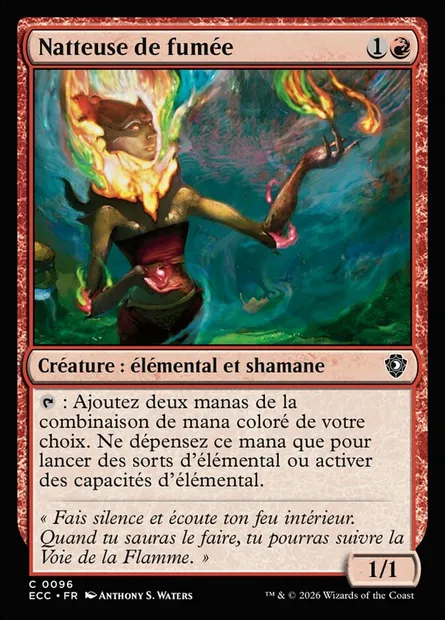 Natteuse de fumée, carte Magic ECC 96 — extension Lorwyn Eclipsed Commander