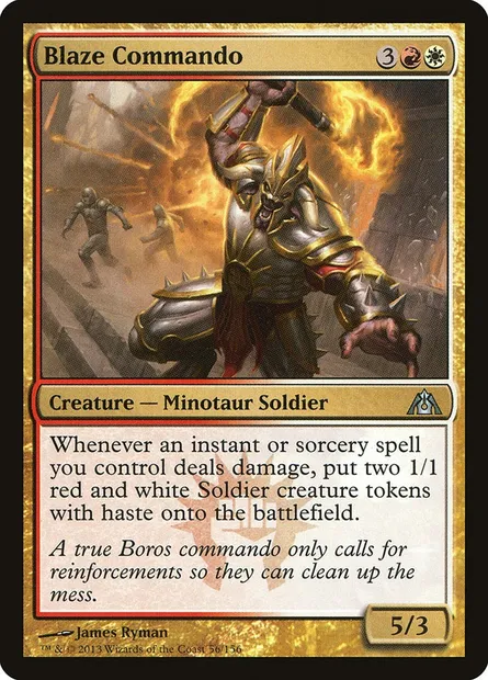 Blaze Commando, Magic card DGM 56 — Dragon's Maze set
