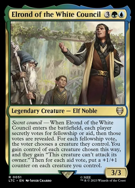 Elrond of the White Council, Magic card LTC 51 — Tales of Middle-earth Commander set