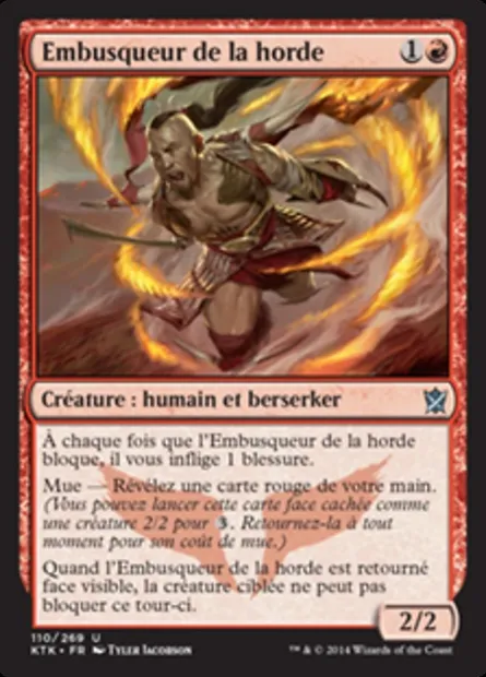 Embusqueur de la horde, carte Magic KTK 110 — extension Les Khans de Tarkir