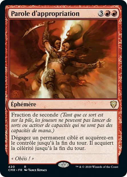 Parole d'appropriation, carte Magic CMR 420 — extension Commander Legends