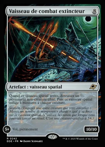 Vaisseau de combat extincteur, carte Magic EOE 242 — extension Edge of Eternities