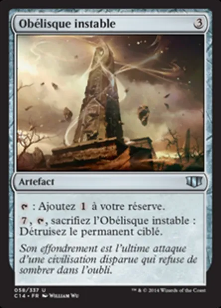 Obélisque instable, carte Magic C14 58 — extension Commander 2014