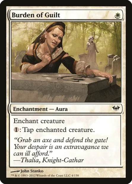 Burden of Guilt, Magic card DKA 4 — Dark Ascension set