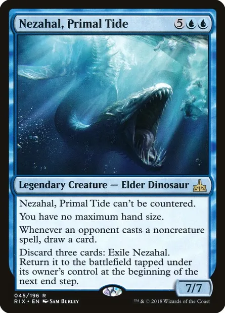 Nezahal, Primal Tide, Magic card RIX 45 — Rivals of Ixalan set