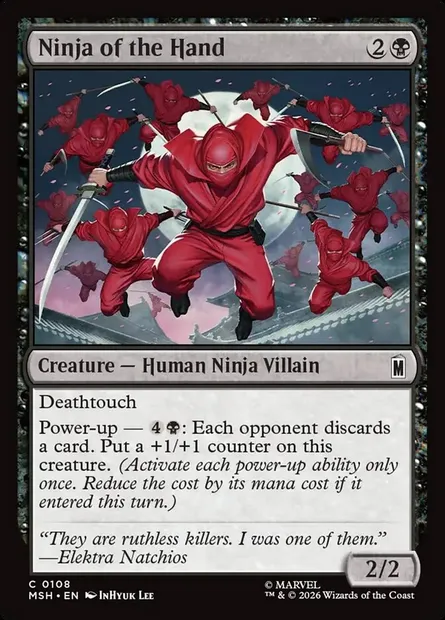 Ninja of the Hand, Magic card MSH 108 — Marvel Super Heroes set