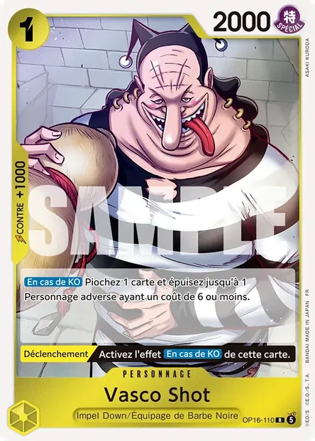 Vasco Shot, carte One Piece OP16-110 — extension L'HEURE DE LA BATAILLE DÉCISIVE