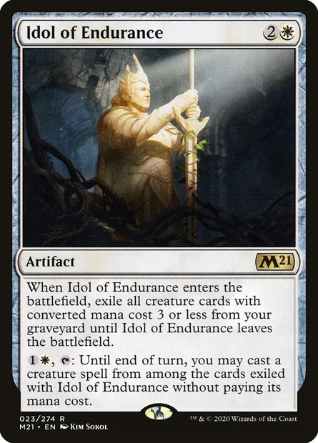Idol of Endurance, Magic card M21 23 — Core Set 2021 set