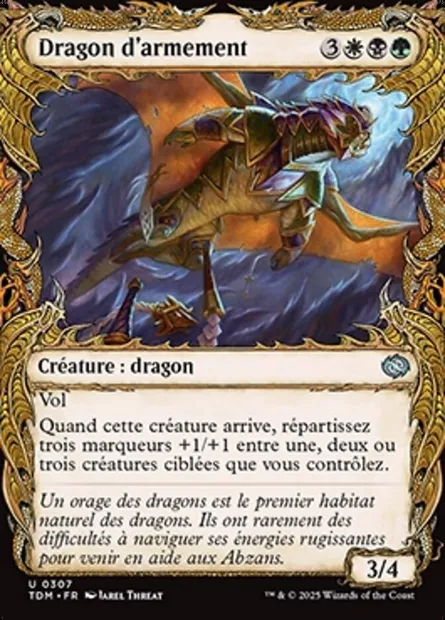 Dragon d'armement, carte Magic TDM 307 — extension Tarkir: Dragonstorm