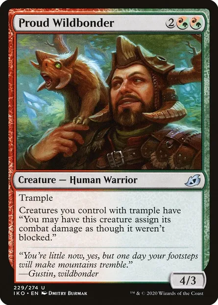 Proud Wildbonder, Magic card IKO 229 — Ikoria: Lair of Behemoths set