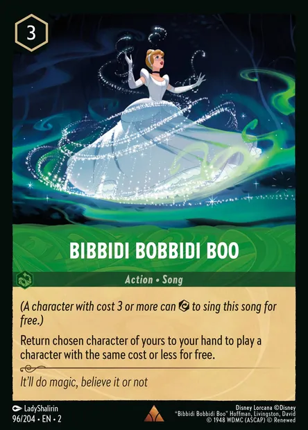 Bibbidi Bobbidi Boo, Disney Lorcana card CH2-096 — Rise of the Floodborn set
