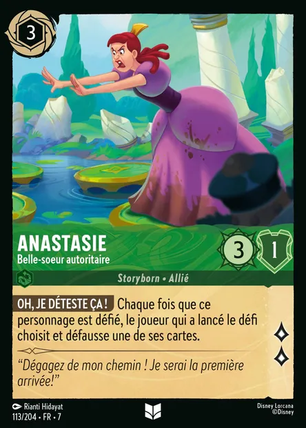 Anastasie - Belle-soeur autoritaire, carte Disney Lorcana CH7-113 — extension L'île d'Archazia