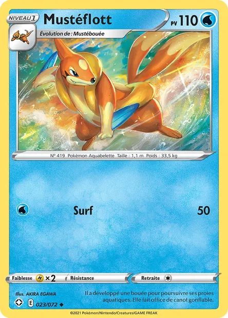 Mustéflott, carte Pokémon SHF 23 — extension Destinées Radieuses