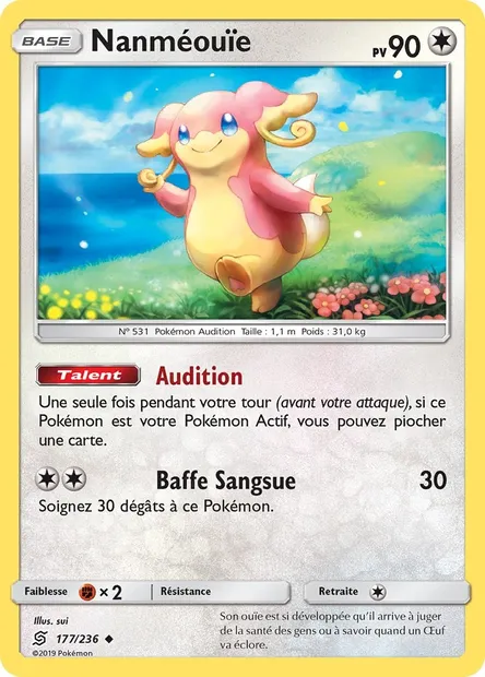 Nanméouïe, carte Pokémon UNM 177 — extension Harmonie des Esprits
