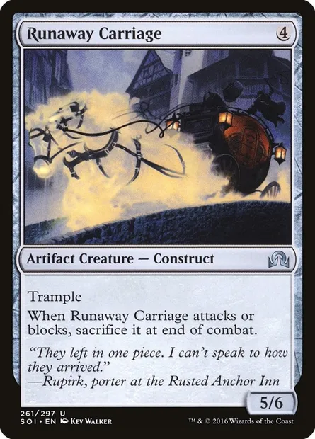 Runaway Carriage, Magic card SOI 261 — Shadows over Innistrad set