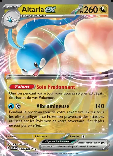 Altaria-ex, carte Pokémon PAR 140 — extension Faille Paradoxe