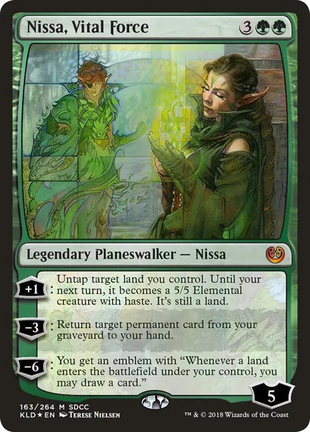 Nissa, force vitale, carte Magic PS18 163 — extension San Diego Comic-Con 2018