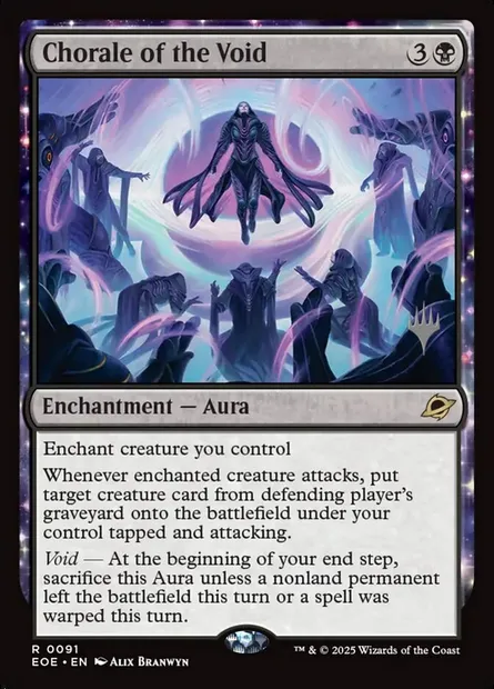 Chorale du Vide, carte Magic PEOE 91p — extension Edge of Eternities Promos