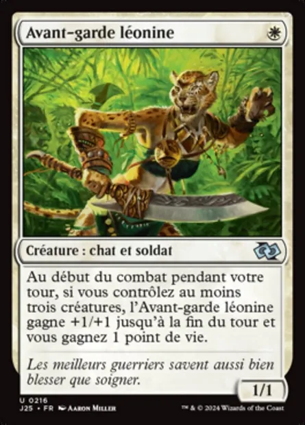 Avant-garde léonine, carte Magic J25 216 — extension Foundations Jumpstart