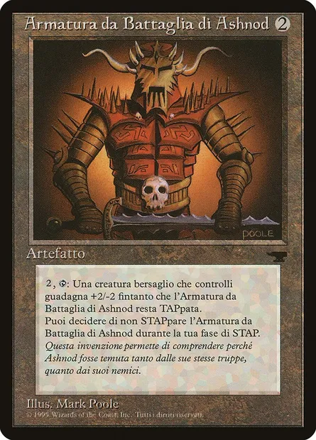 Harnais de bataille d'Ashnod, carte Magic RIN 102 — extension Rinascimento