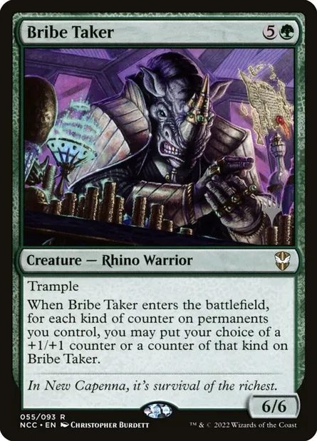 Bribe Taker, Magic card PNCC 55p — New Capenna Commander Promos set