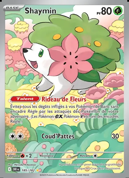 Shaymin, carte Pokémon DRI 185 — extension Rivalités Destinées