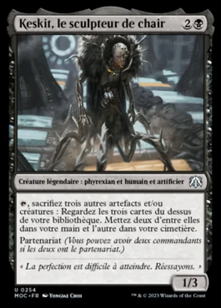 Keskit, le sculpteur de chair, carte Magic MOC 254 — extension March of the Machine Commander