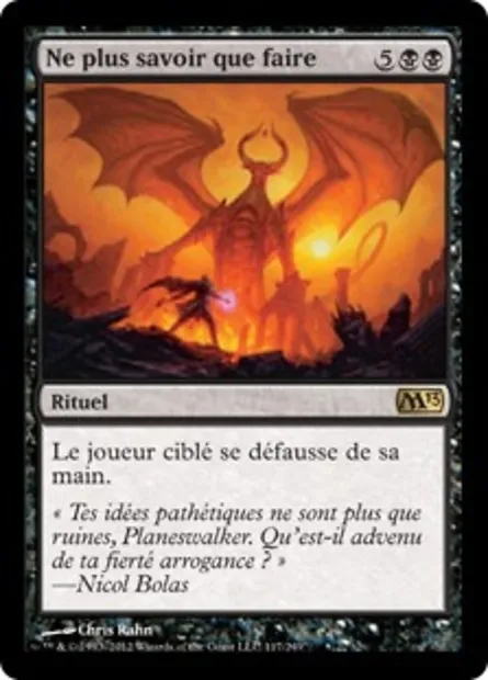 Ne plus savoir que faire, carte Magic M13 117 — extension Magic 2013
