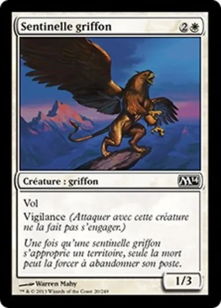 Sentinelle griffon, carte Magic M14 20 — extension Magic 2014