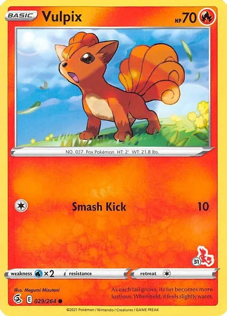 Goupix, carte Pokémon BA22 029-31 — extension Battle Academy 2022
