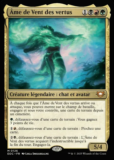 Âme de Vent des vertus, carte Magic EOC 126 — extension Edge of Eternities Commander