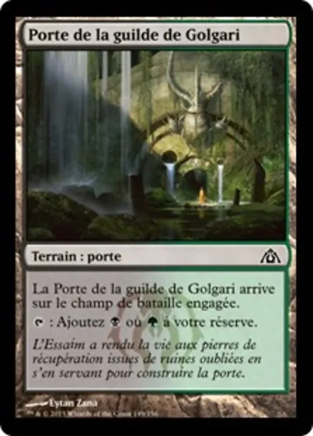 Porte de la guilde de Golgari, carte Magic DGM 149 — extension Le labyrinthe du dragon