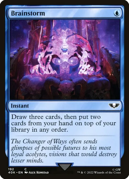 Brainstorm, Magic card 40K 192 — Warhammer 40,000 Commander set