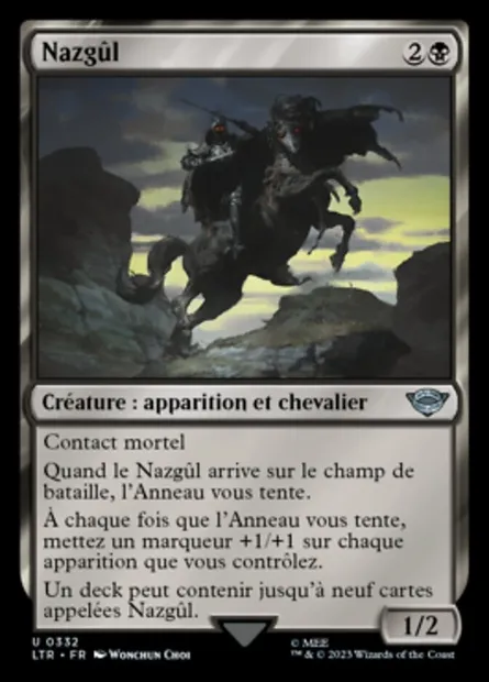 Nazgûl, carte Magic LTR 332 — extension Le Seigneur des Anneaux : chroniques de la Terre du Milieu