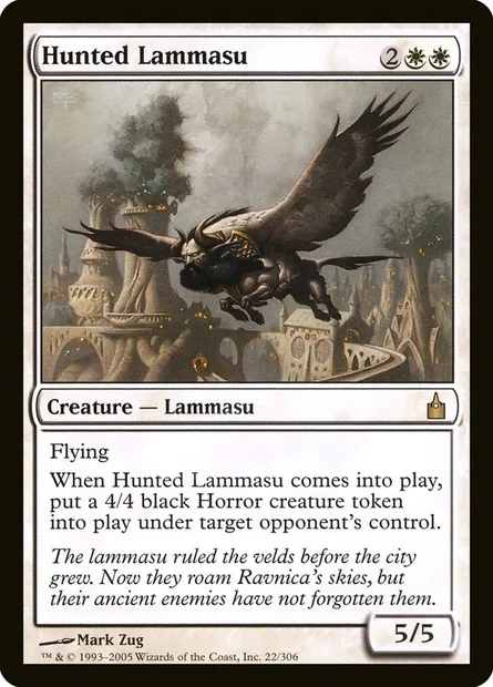 Hunted Lammasu, Magic card RAV 22 — Ravnica: City of Guilds set