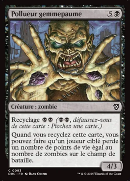 Pollueur gemmepaume, carte Magic DRC 93 — extension Aetherdrift Commander