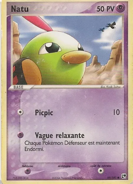 Natu, carte Pokémon SS 69 — extension EX Tempête de sable
